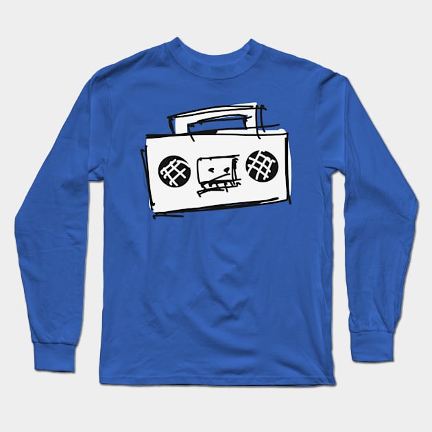 Boom Box Long Sleeve T-Shirt by SpookyMeerkat